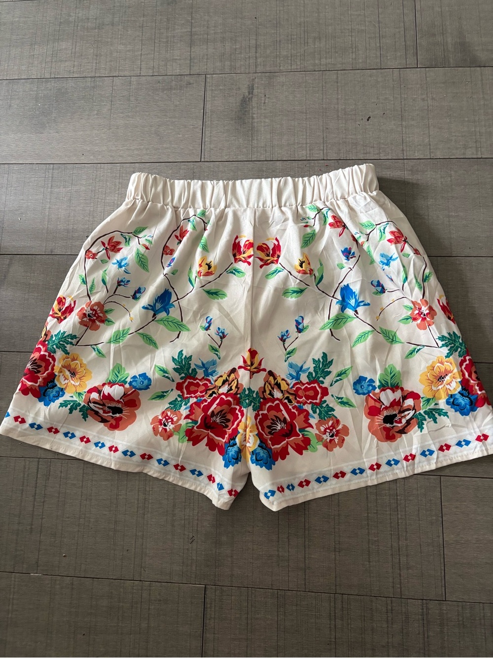 💎FREE💎with PURCHASE- Bohemian Style Floral White High Waist Beach Shorts
